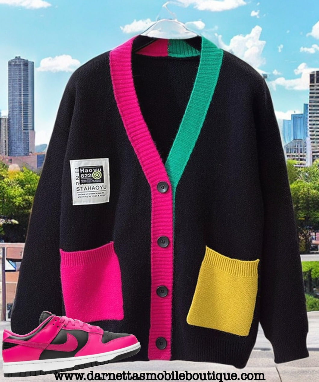 Color Block Cardigan